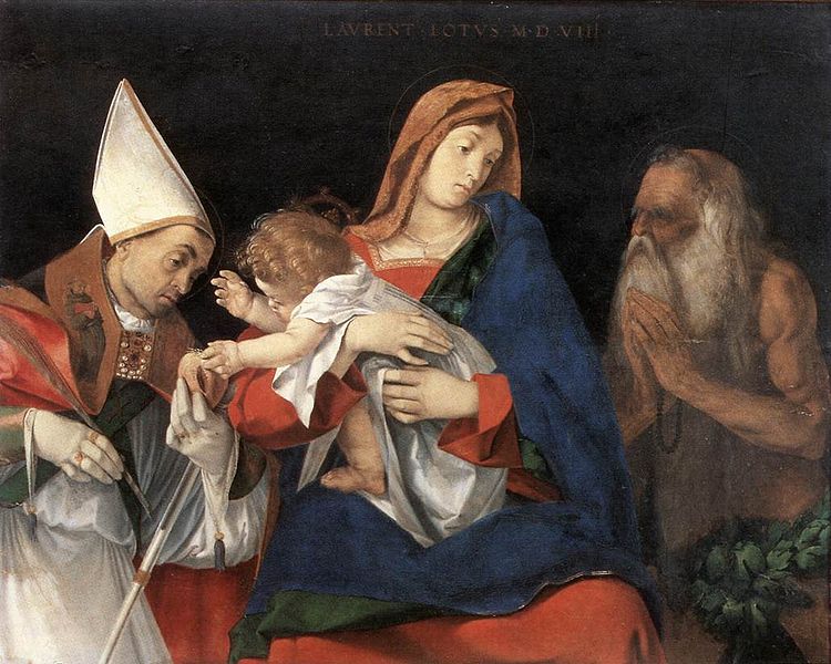 Madonna and Child with St Ignatius of Antioch and St Onophrius